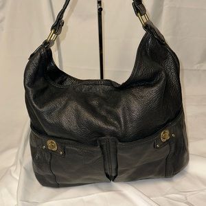 Marc by Marc Jacobs Black Hobo/shoulder Bag magnetic shut cow leather